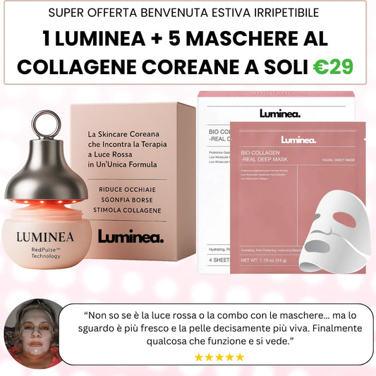 Luminea™ + 5 Maschere Al Collagene
