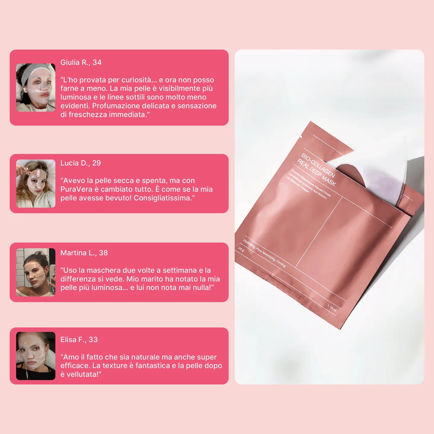 Maschere Coreane Luminea™ Viso Collagene